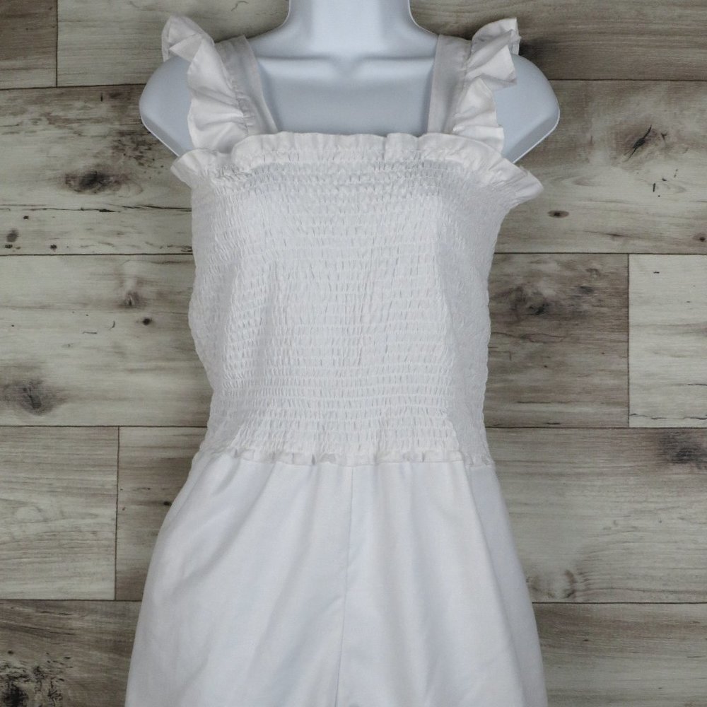 Derek Heart* Women's Smock Top Sleeveless Ruffled Strap‎ Romper~ Size Medium